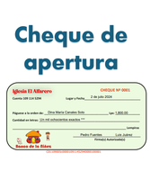 3. Cheque de apertura